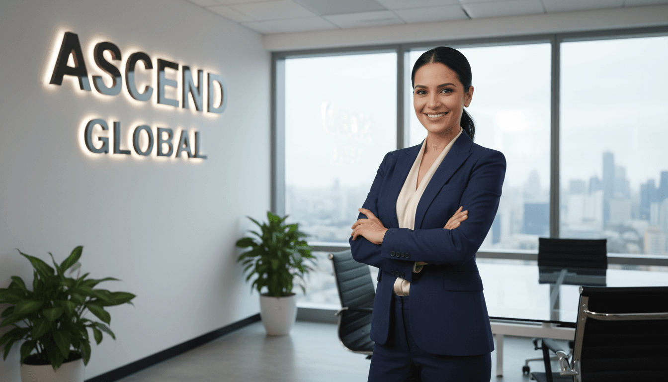 Insurance professional in modern office environment